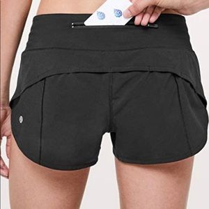 LULULEMON black speed up shorts